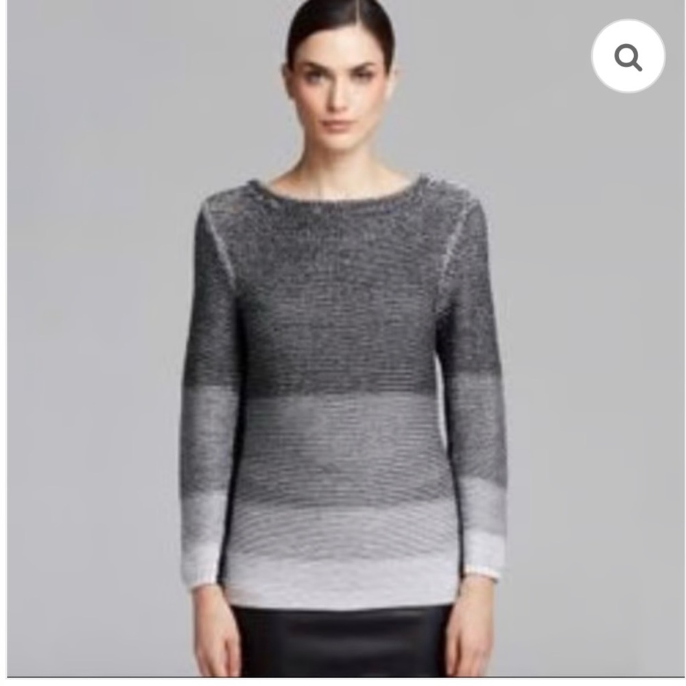 Helmut Lang Plaited Degrade Knit Sweater Crewneck